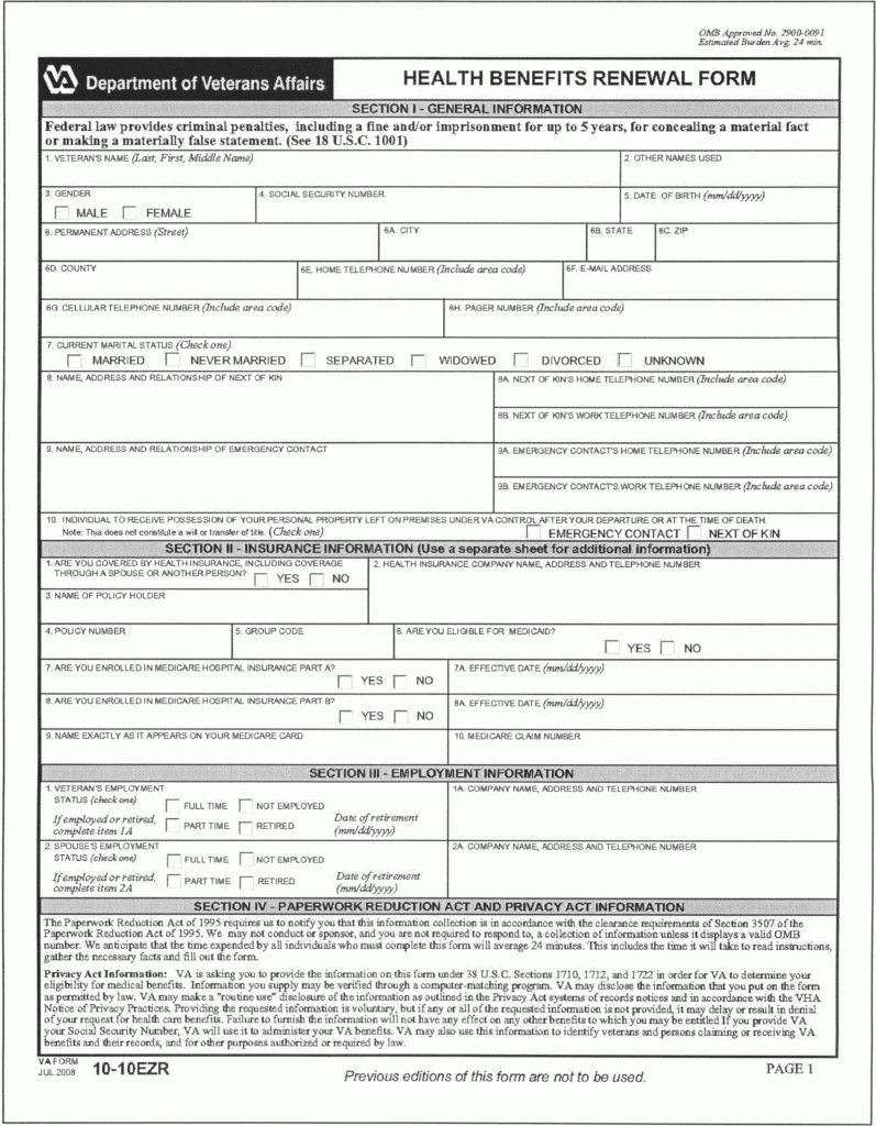 1010ez Enrollment Form