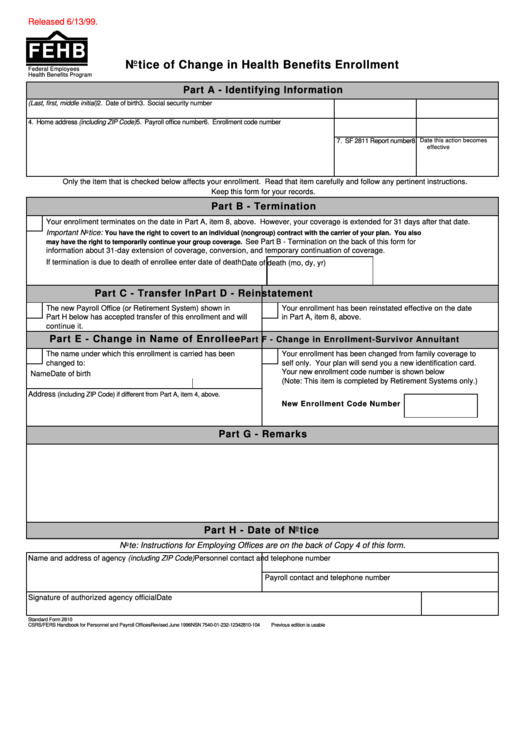 2810 Enrollment Form