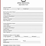 Act Primary School Enrolment Form