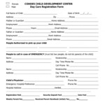 After School Care Enrollment Form