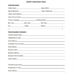 Basic Education Enrollment Form Example