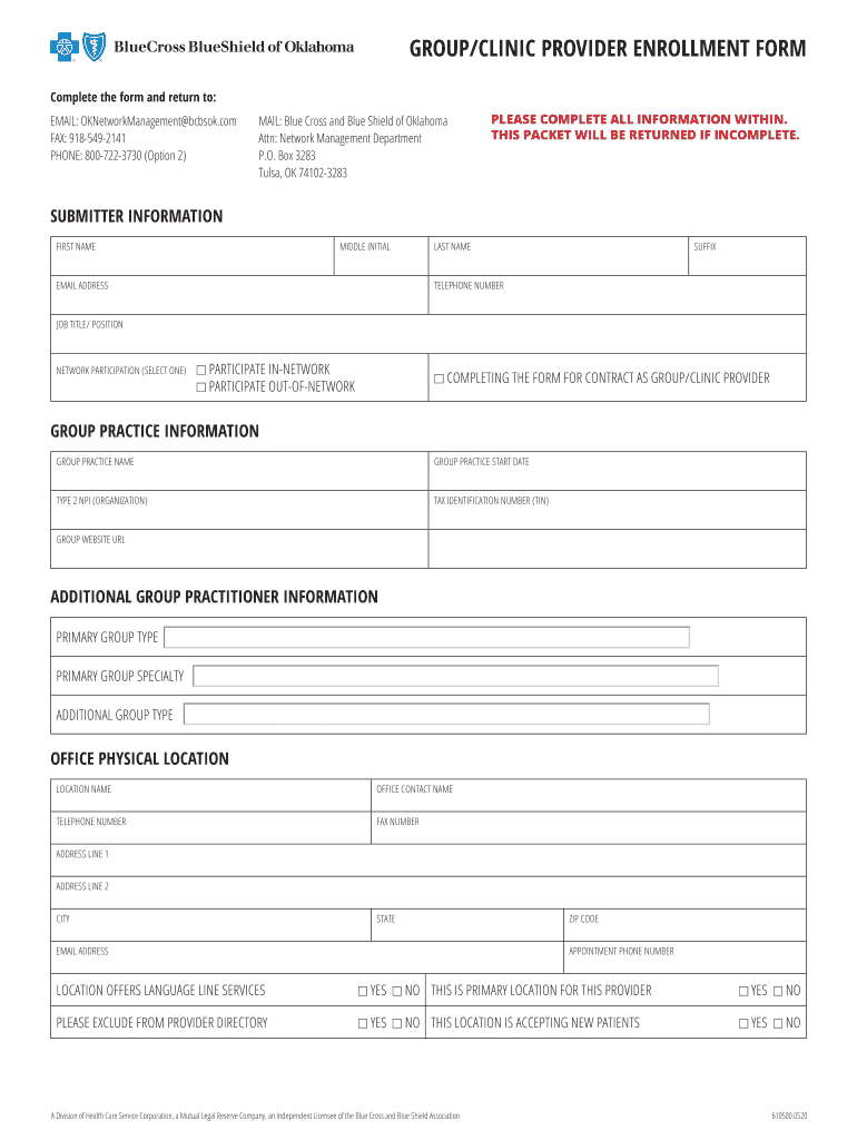 Bcbsm Provider Enrollment Form