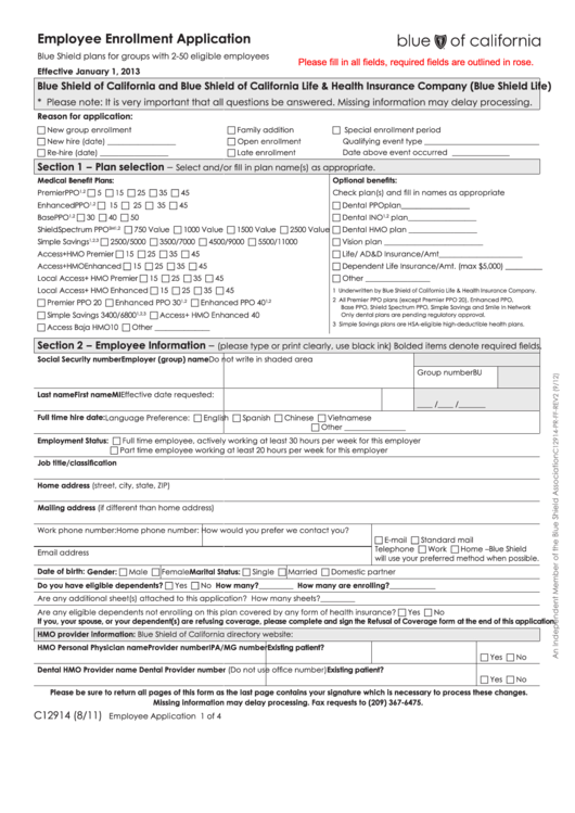 Blue Shield Of California Provider Enrollment Forms