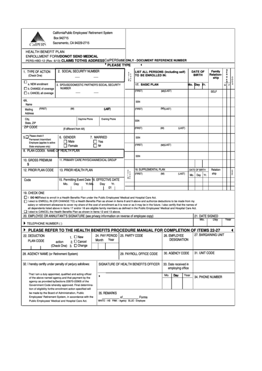 Ca Healthcare Enrollment Form