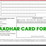 Certificate Aadhar Card Enrollment Form Pdf