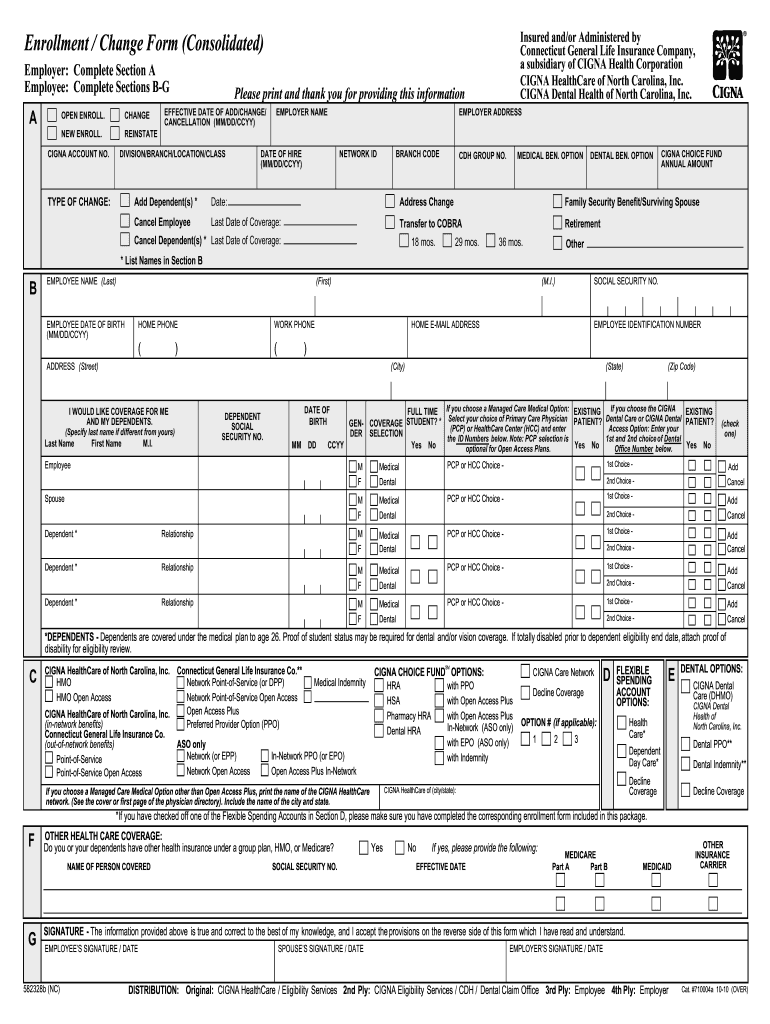 Cigna Healthspring Provider Enrollment Form Enrollment Form 0735