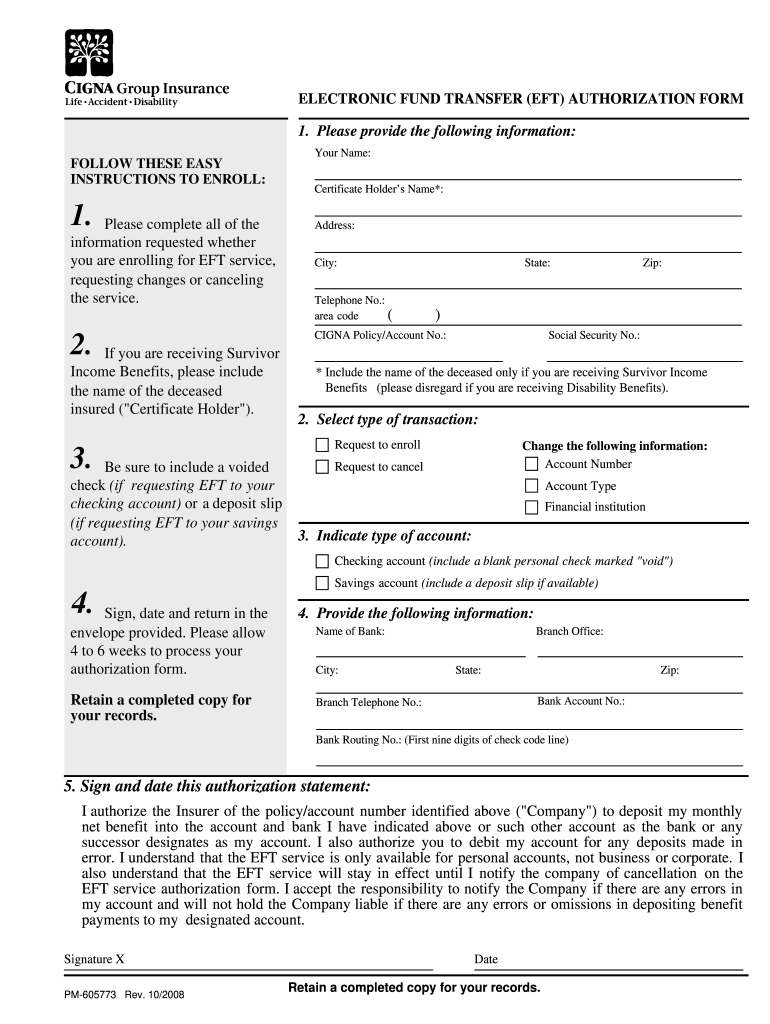 Cigna Provider Eft Enrollment Form