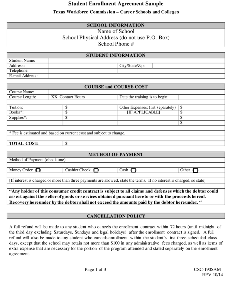 Columbus City Schools Student Enrollment Form