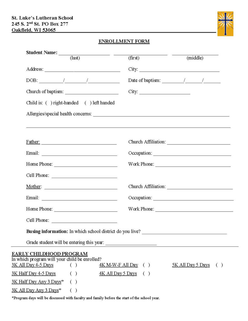 Enrollment Form Cu