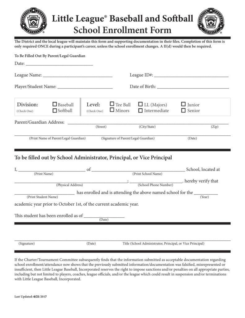 Enrollment Form Download