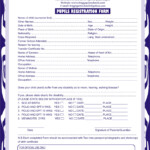 Enrollment Form For Primary School