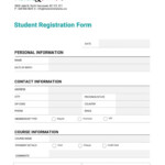 Enrollment Form Template Word