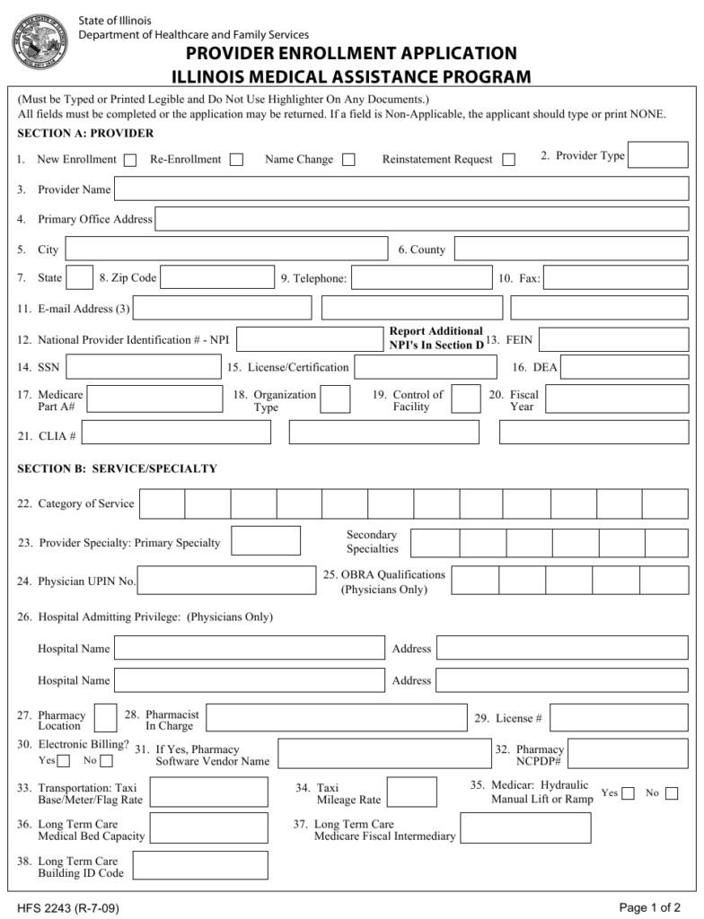 Flmmis Provider Enrollment Forms