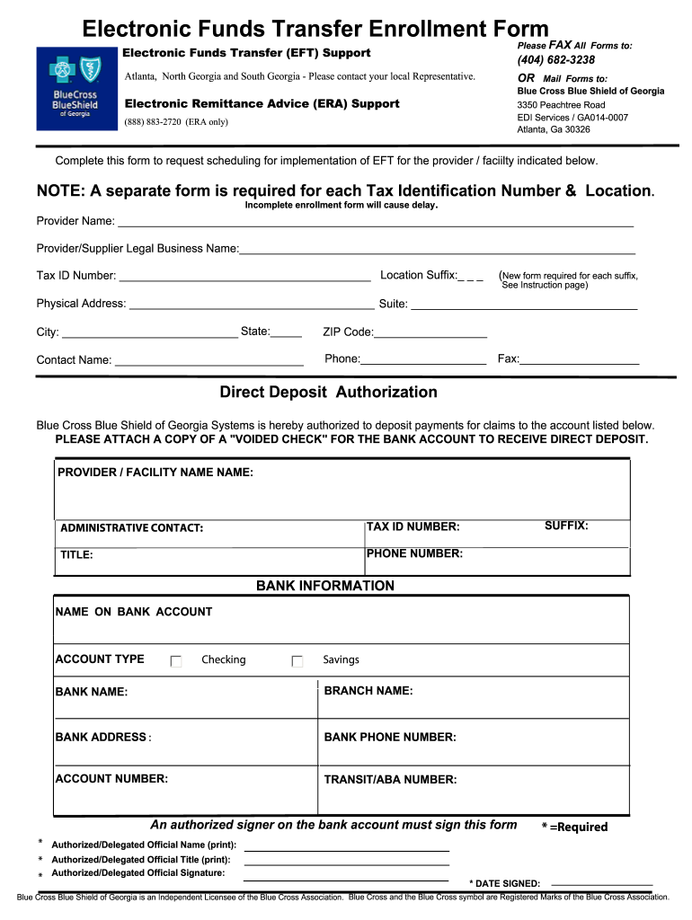 Geha Eft Enrollment Form For Providers