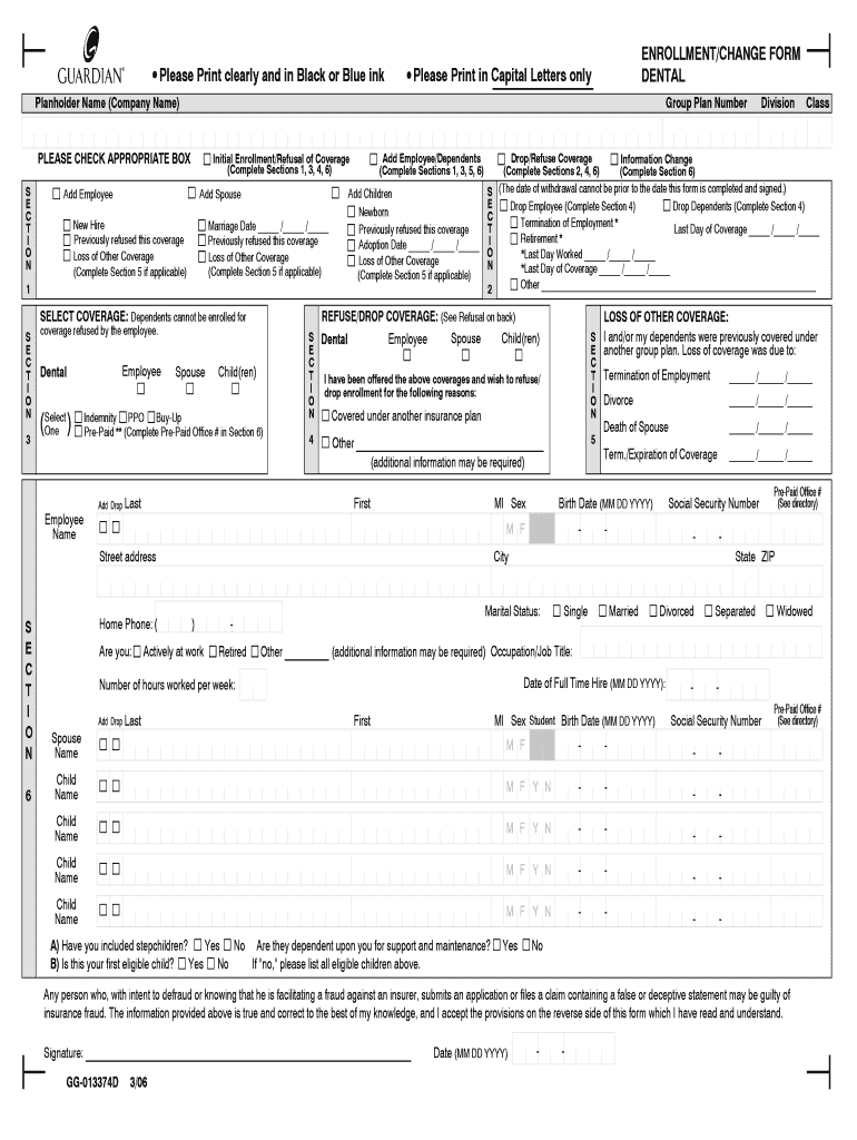 Guardian Enrollment Form