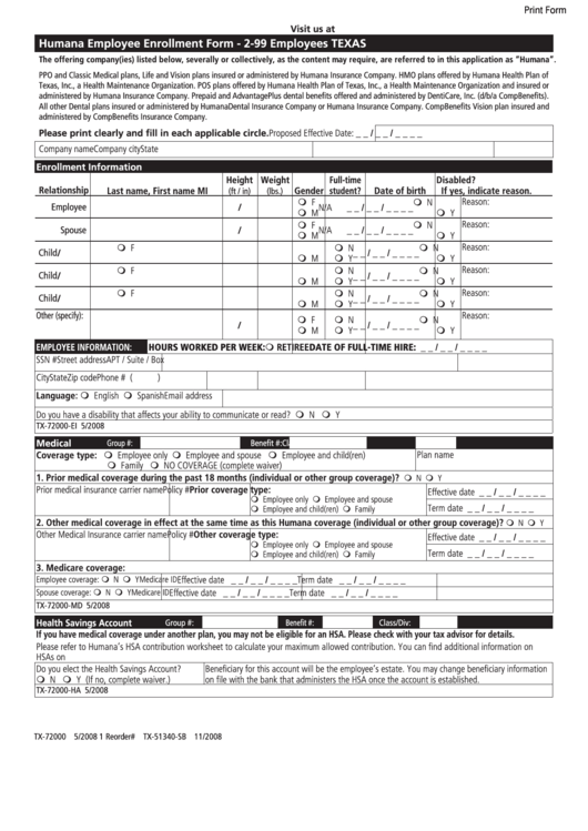 Humana Provider Enrollment Form