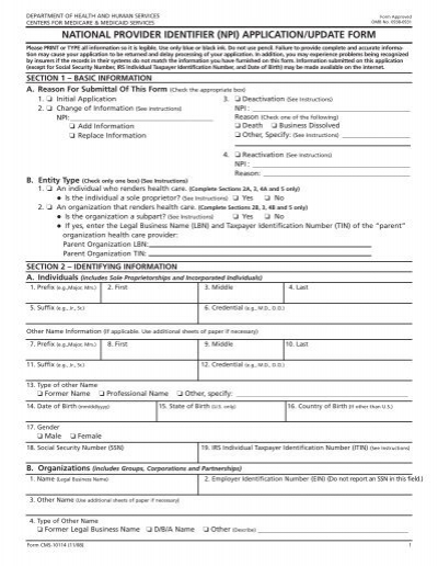 Indiana Medicaid Provider Enrollment Application Form Number Enrollment Form 1458
