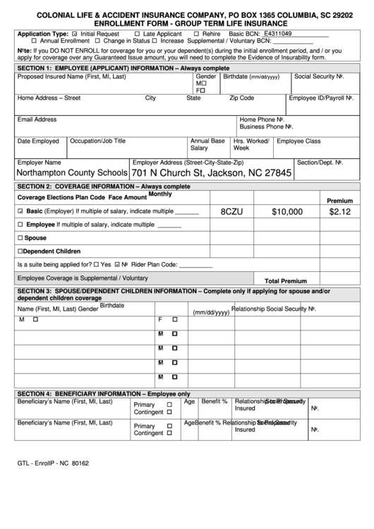 Insurance Card Or Enrollment Form