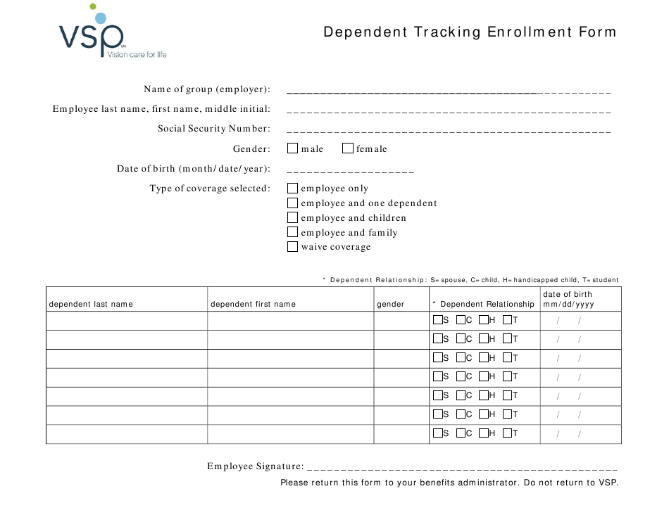 Intellicare Dependent Enrollment Form - Enrollment Form