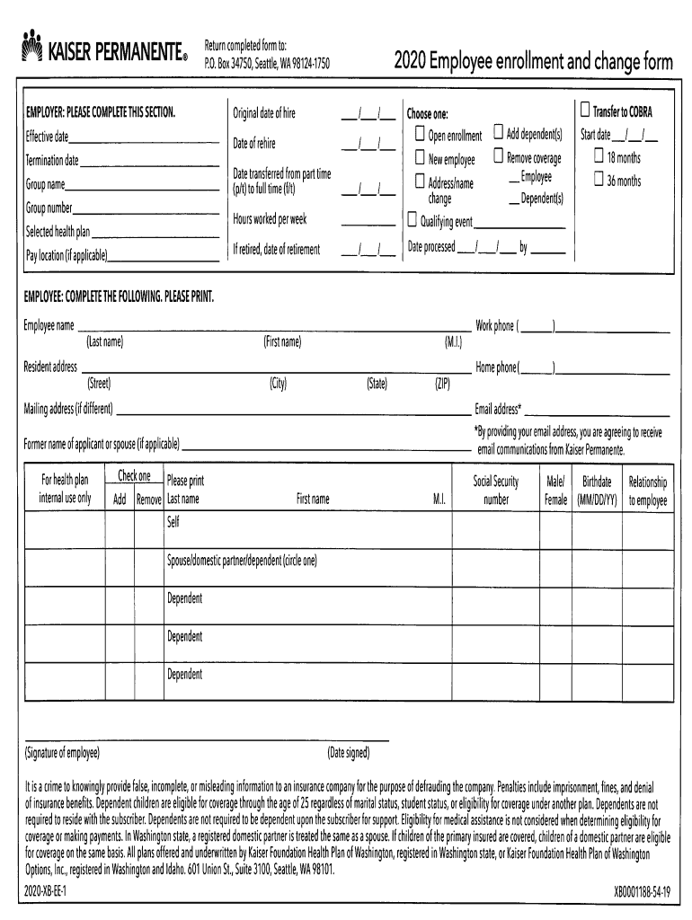 Kaiser Provider Enrollment Form