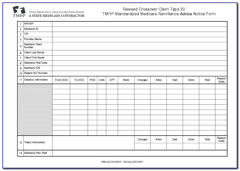 Medicare Crossover Enrollment Form