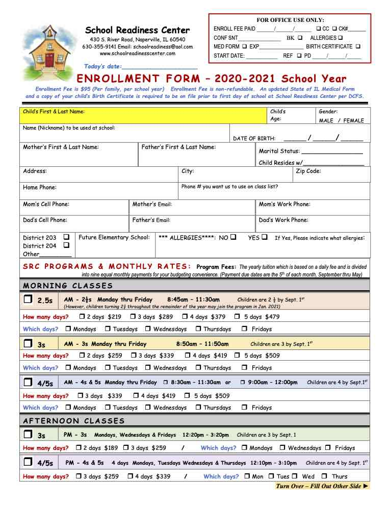 Ncfrs Enrollment Form Enrollment Form