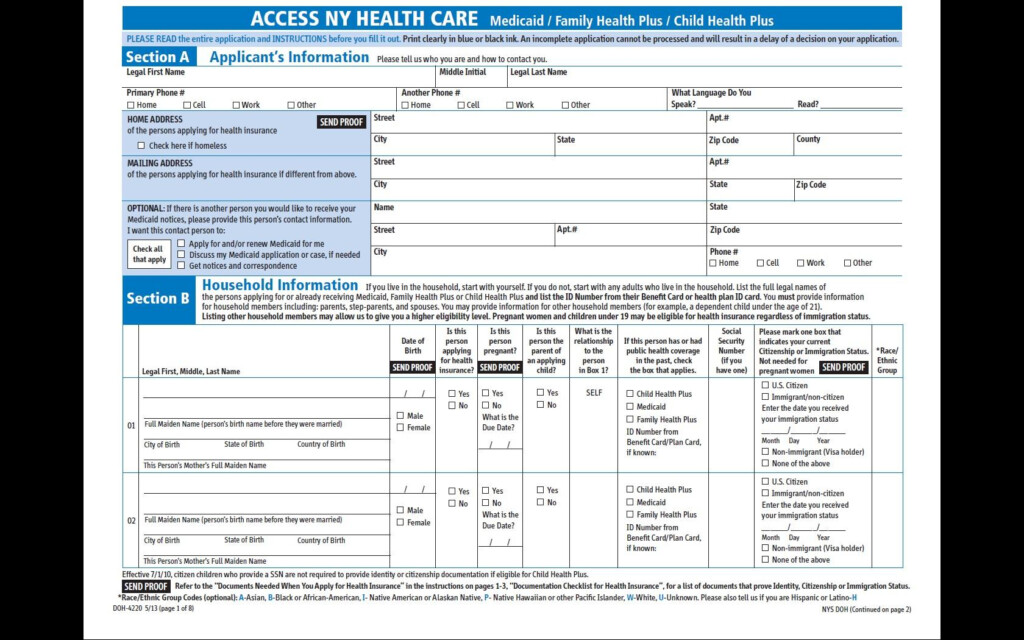 New York State Medicaid Enrollment Form