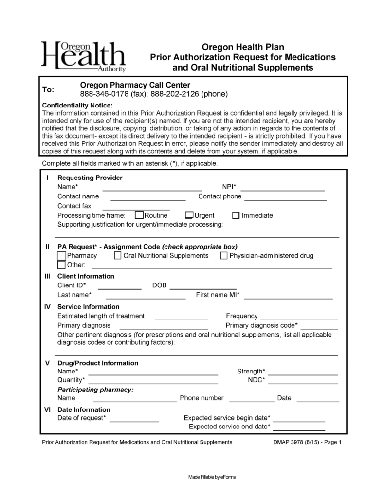 Oregon Medicaid Provider Enrollment Forms