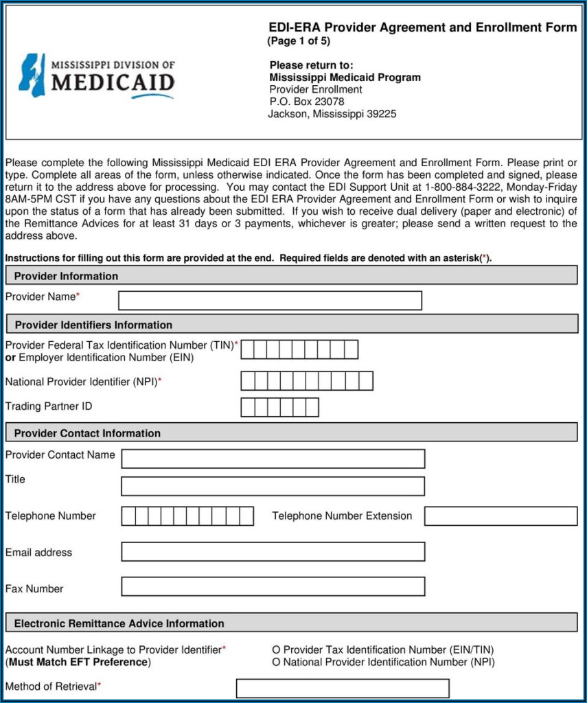 Railroad Medicare Edi Enrollment Form