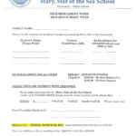 Re-enrollment Form Elementary School