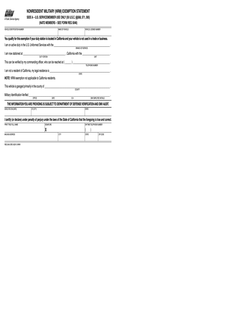 Registration Form 5045