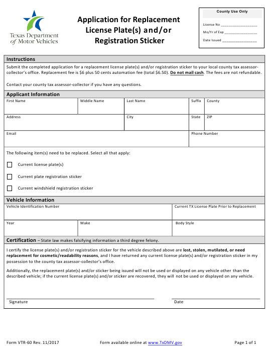 Registration Form 60