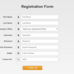 Registration Form Bootstrap Template