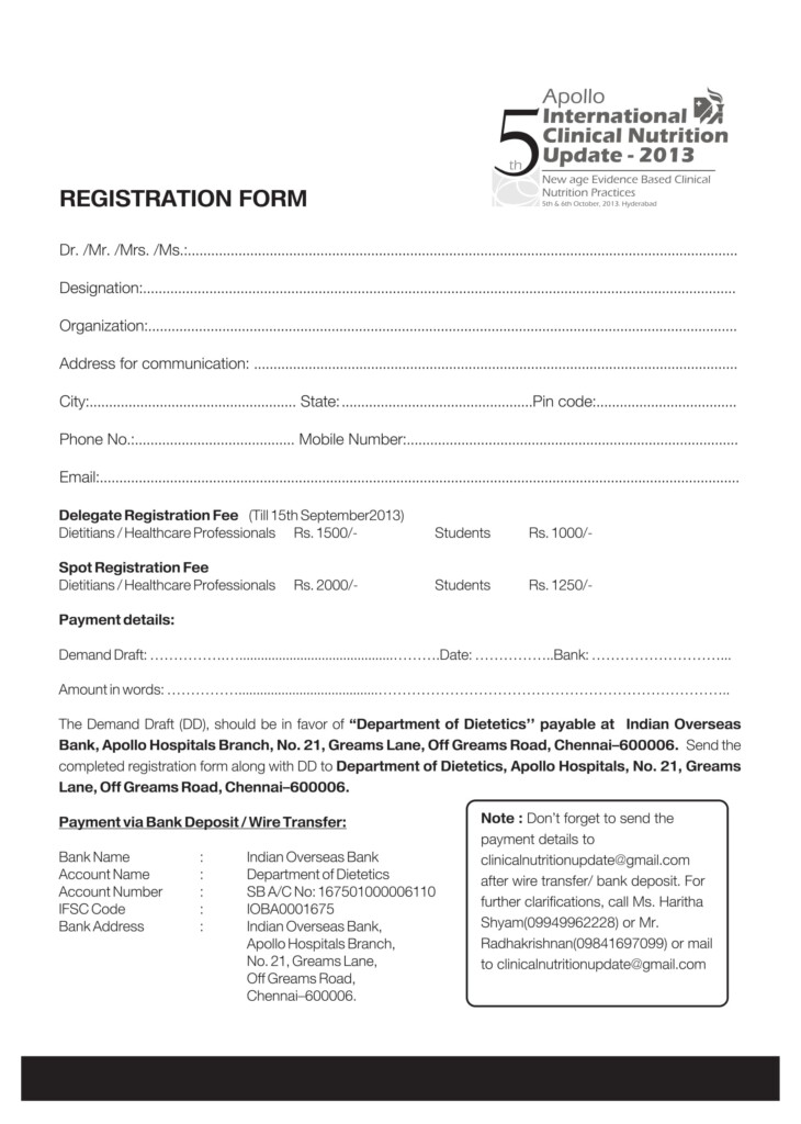 Registration Form Hospital