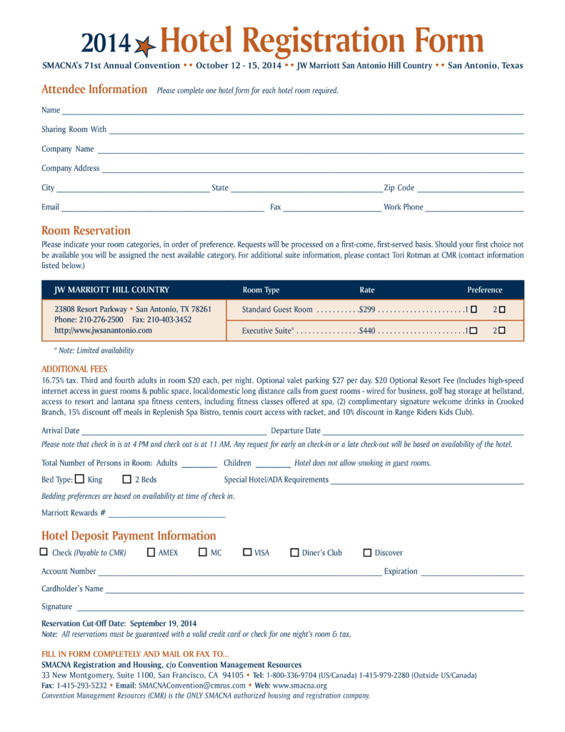 Registration Form Hotel