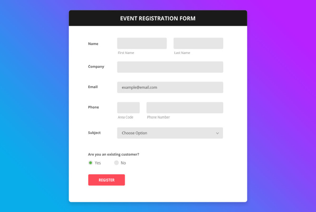 Registration Form In Bootstrap