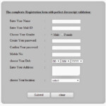 Registration Form Javascript