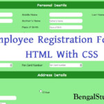 Registration Form Source Code In Html And Css