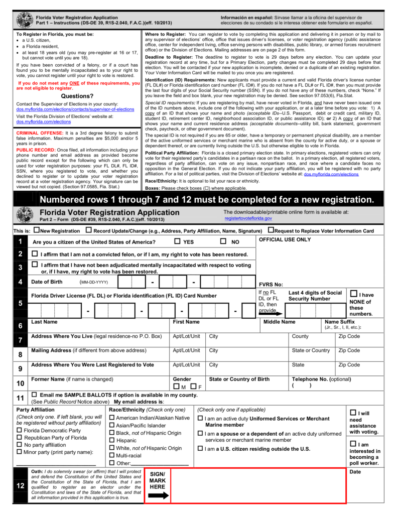 Registration Form Voters