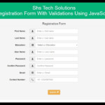 Registration Form With Javascript Validation
