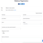 Registration Form Zoom Webinar