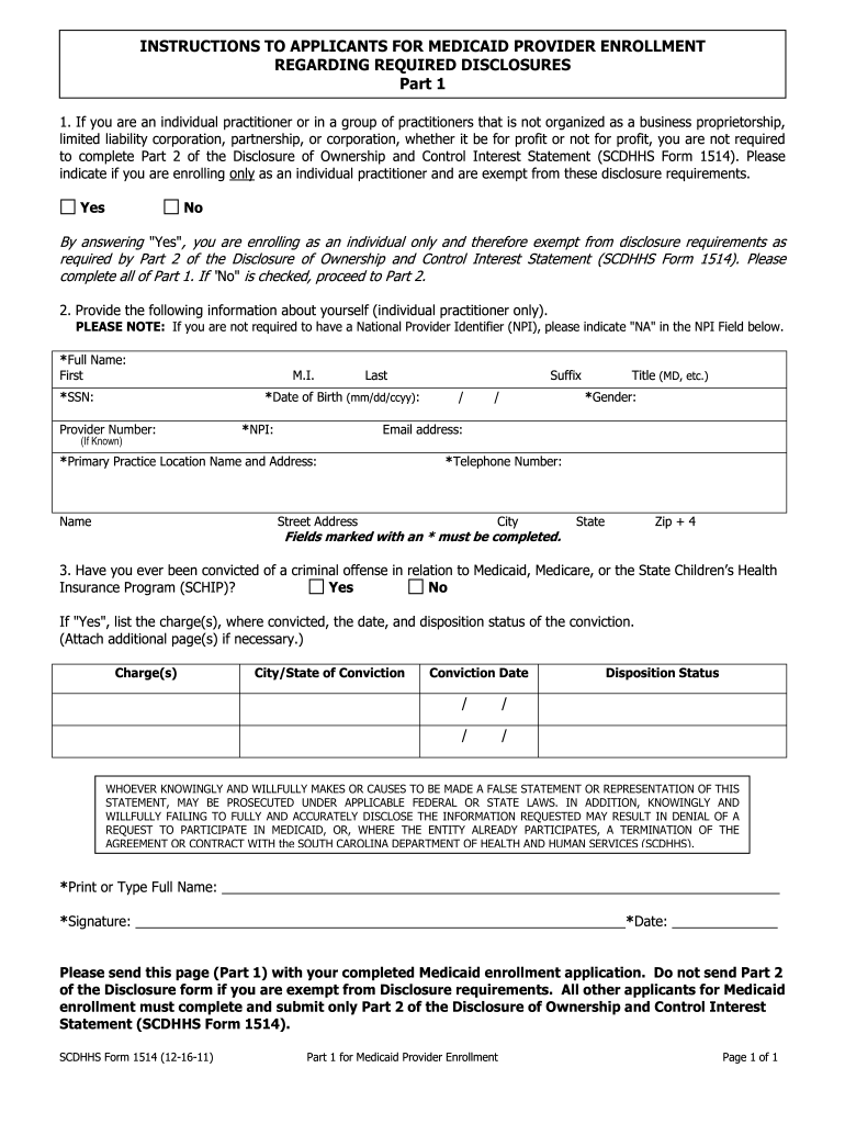 Sc Medicaid Provider Enrollment Forms