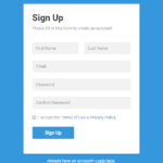 Sign Up Form Bootstrap