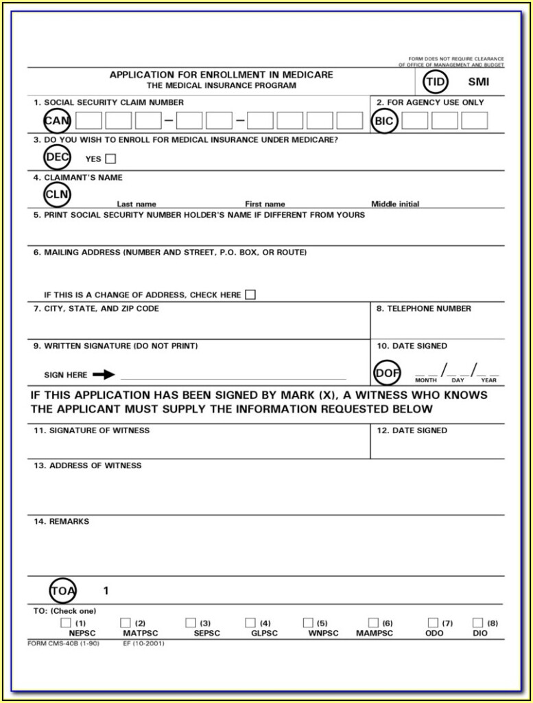 Social Security Part B Enrollment Form