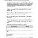 Vocational School Enrollment Agreement Form