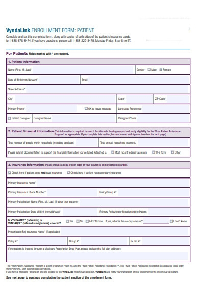 Vyndalink Patient Enrollment Form