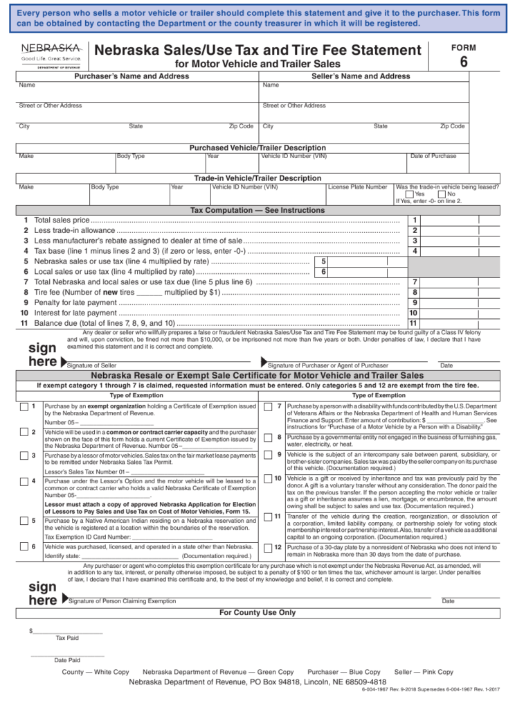 What Is The Use Of Form 6