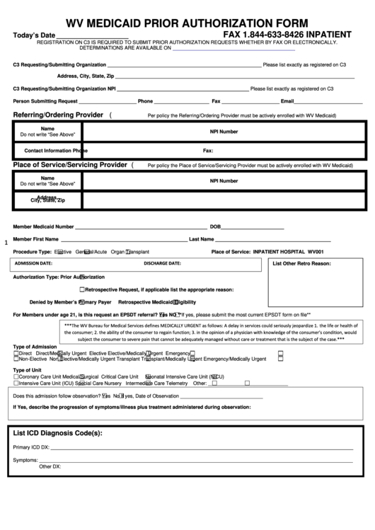 Wv Medicaid Provider Enrollment Form