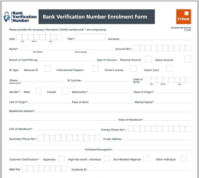 Zenith Bank Bvn Enrollment Form