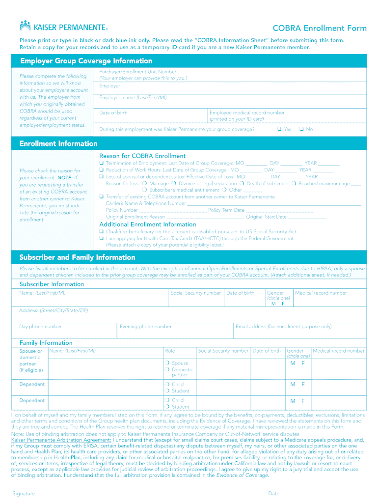 Alameda Medicare Enrollment Forms Kaiser Permanente